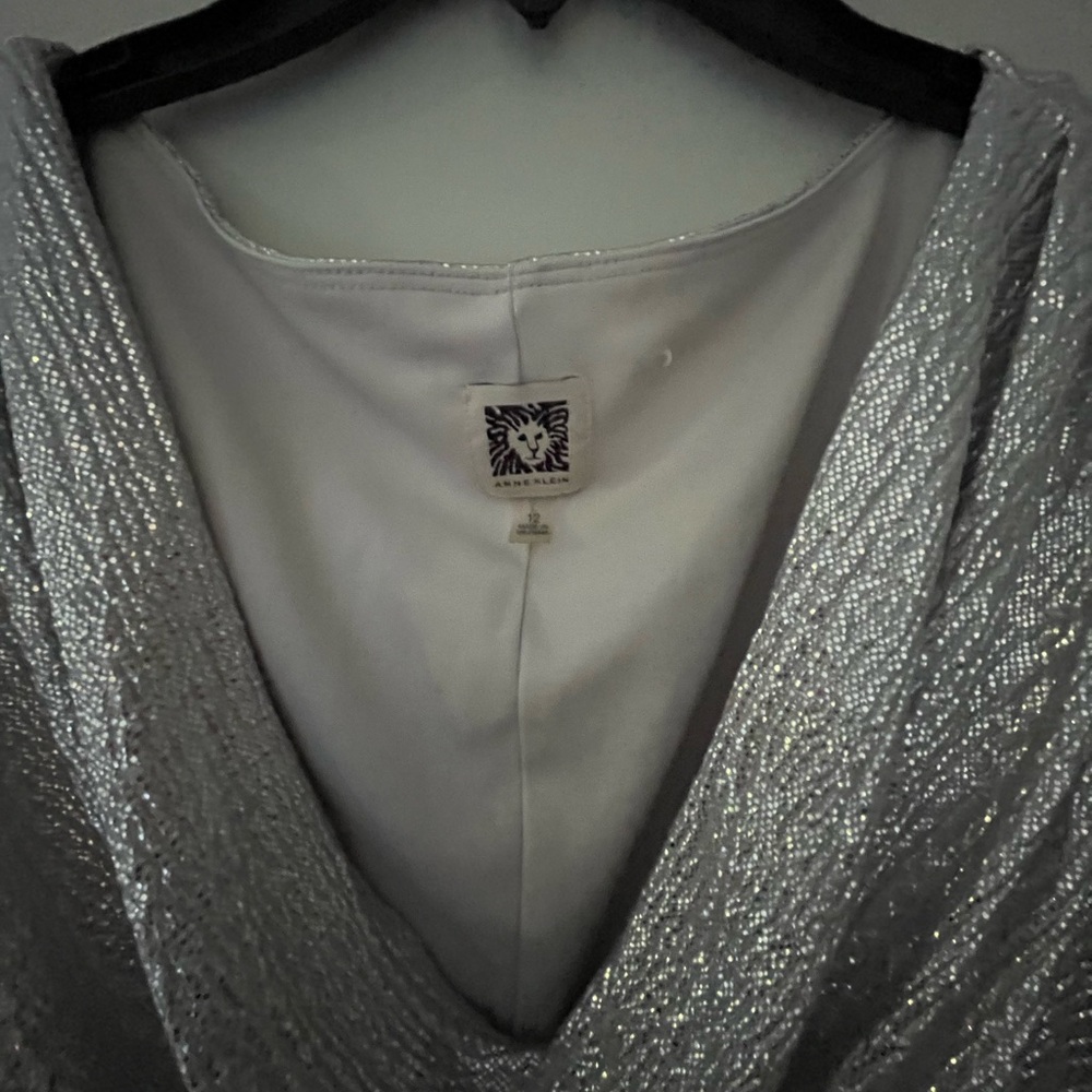 Anne Klein Silver Midi Dress